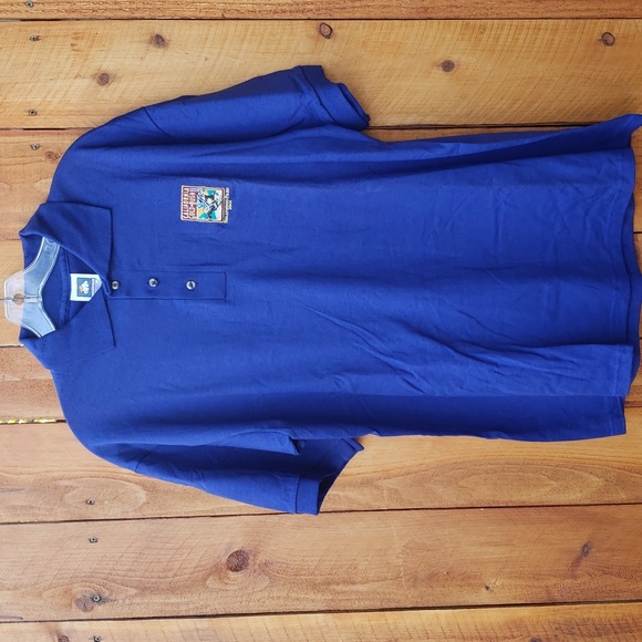 Hollywood Park 2001 California Gold Rush Embroidered Polo Large Blue - Picture 5 of 6